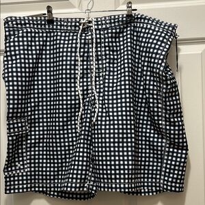 Target Men's Black and White Checkered Swim Board Shorts NWT